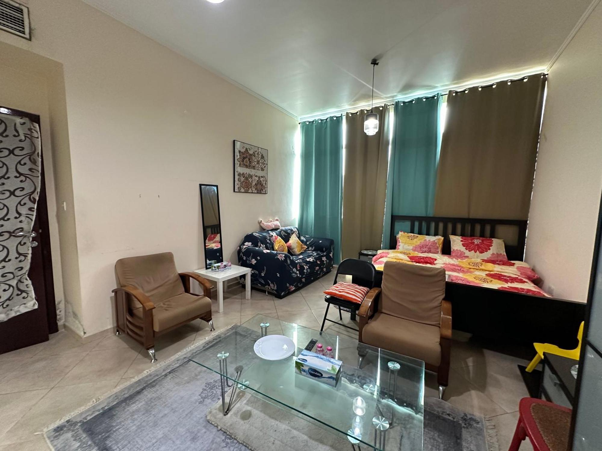 Furnished Hall Private With Private Washroom Shared Near Alwahda Mall Muroor Flat1002 *